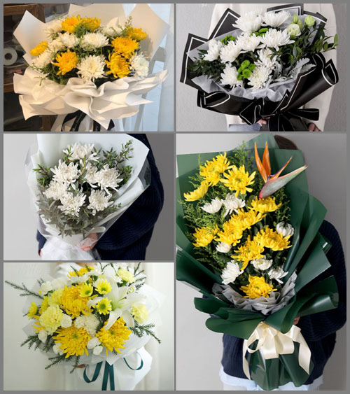 广东揭阳市普宁市梅林镇边上村白事花束代送